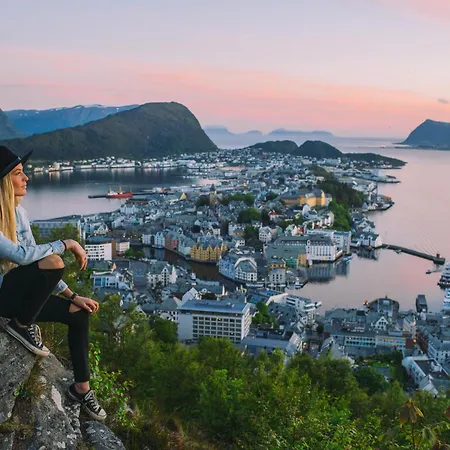 Daire Two-bedroom With Fire Place, Free Parking And Fjordview Terrace - Calm And Ålesund